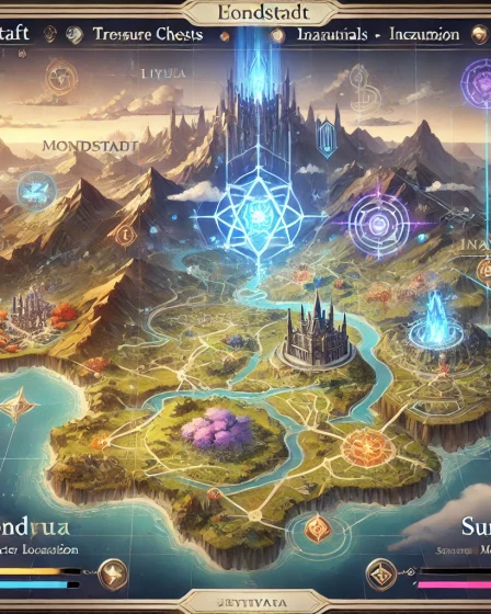 Mapa Interativo Genshin: Baús e Segredos de Teyvat!